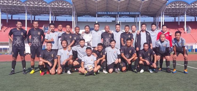 Players of All Blacks FC and Orient FC on July 19